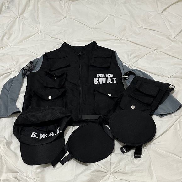 Children's Police SWAT Costume Set - Black - Picture 1 of 2